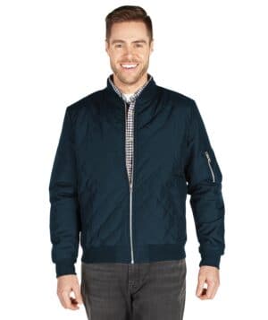 NAVY Charles river 9027CR men's quilted boston flight jacket