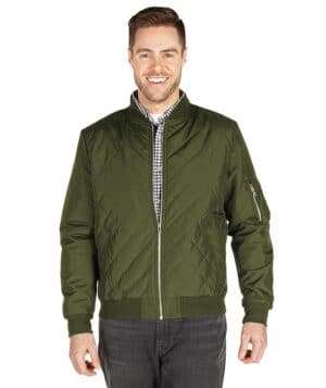 OLIVE Charles river 9027CR men's quilted boston flight jacket