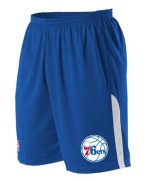 PHILADELPHIA 76ERS Alleson athletic A205LY youth nba logo'd game shorts