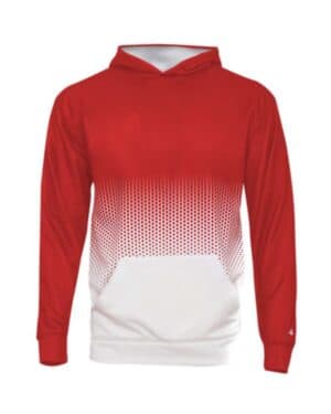 RED Badger 2404 youth hex 20 hooded sweatshirt