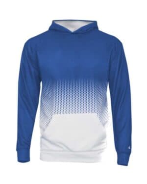 Badger 2404 youth hex 20 hooded sweatshirt