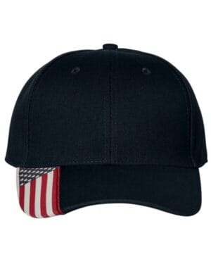 BLACK Outdoor cap USA300 american flag cap