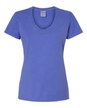 DEEP FORTE BLUE Comfortwash by hanes GDH125 garment-dyed women's v-neck t-shirt