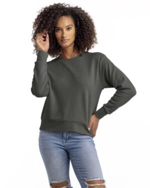 HEAVY METAL Next level apparel 9084 ladies' laguna sueded sweatshirt