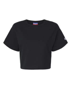 BLACK Champion T453W women's heritage jersey crop t-shirt