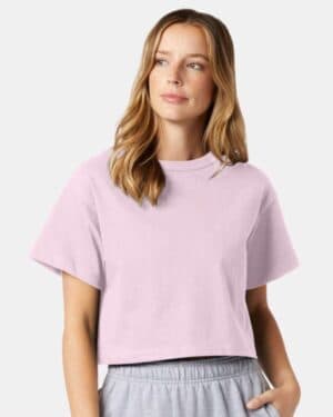 PINK CANDY Champion T453W women's heritage jersey crop t-shirt
