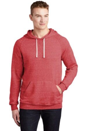 RED 90M jerzees snow heather french terry raglan hoodie