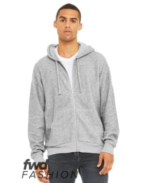 3339 fwd fashion unisex sueded fleece full-zip hoodie