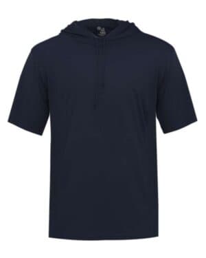NAVY Badger 4123 b-core hooded t-shirt