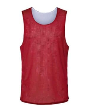 RED/ WHITE C2 sport 5729 reversible mesh tank