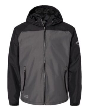 CHARCOAL/ BLACK Dri duck 5335 torrent waterproof hooded jacket
