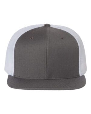 CHARCOAL/ WHITE Richardson 511 wool blend flat bill trucker cap