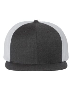 HEATHER CHARCOAL/ WHITE Richardson 511 wool blend flat bill trucker cap