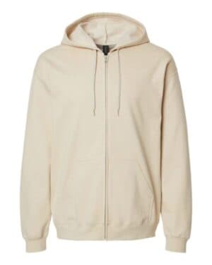 SAND Gildan SF600 softstyle full-zip hooded sweatshirt