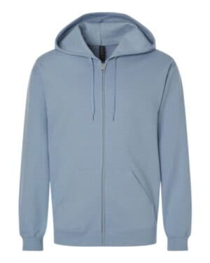 STONE BLUE Gildan SF600 softstyle full-zip hooded sweatshirt