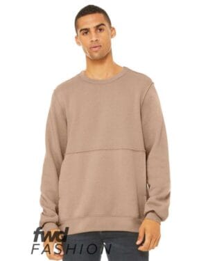 HEATHER OAT 3743 fwd fashion unisex raw seam crewneck sweatshirt