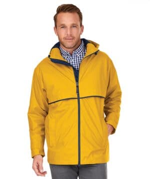 YELLOW Charles river 9199CR men's new englander rain jacket