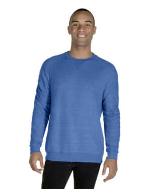 ROYAL SNOW HTHR 91MR adult snow heather french terry crewneck sweatshirt