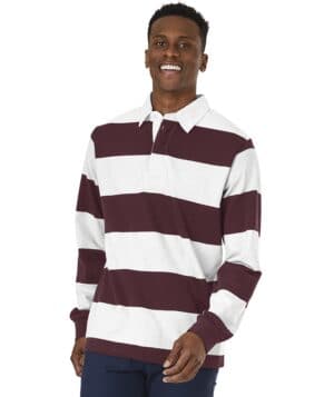 MAROON/WHITE Charles river 9278CR classic rugby shirt