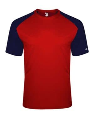 RED/ NAVY Badger 2230 youth breakout t-shirt