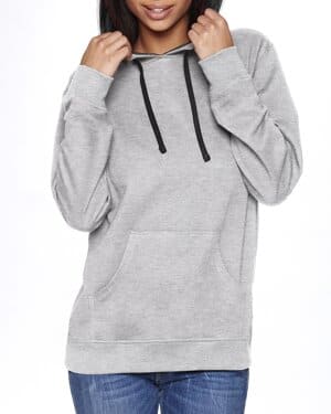 HTHR GREY/ BLACK Next level apparel 9301 unisex french terry pullover hoodie