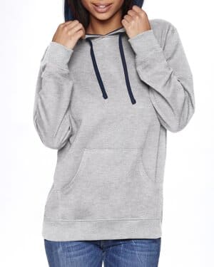 HTHR GR/MID NY Next level apparel 9301 unisex french terry pullover hoodie