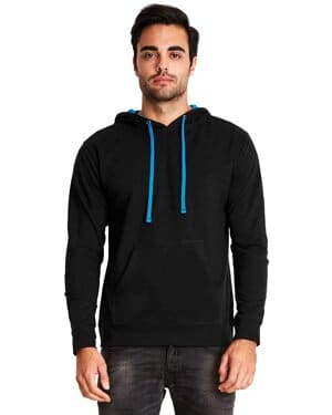 BLACK/ TURQUOISE Next level apparel 9301 unisex french terry pullover hoodie