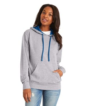 HTHR GREY/ ROYAL 9301 unisex laguna french terry pullover hooded sweatshirt