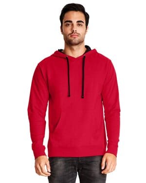 RED/ BLACK Next level apparel 9301 unisex french terry pullover hoodie