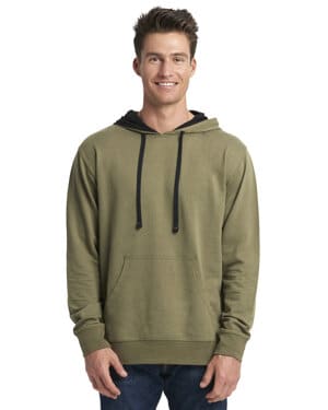 MILTRY GRN/ BLK 9301 unisex laguna french terry pullover hooded sweatshirt