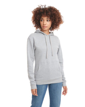 HEATHER GRAY Next level apparel 9302 unisex malibu pullover hooded sweatshirt