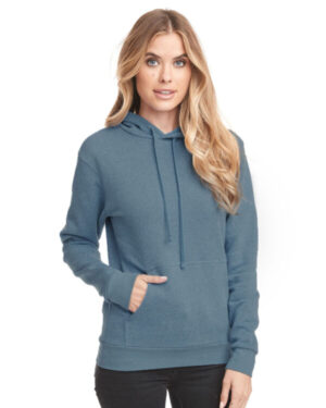 HEATHR SLATE BLU Next level apparel 9302 unisex malibu pullover hooded sweatshirt