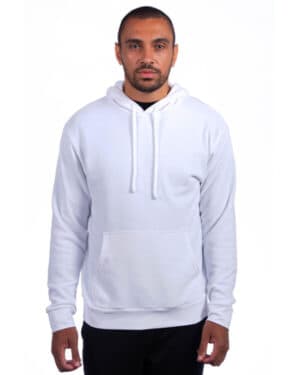 WHITE 9304 adult sueded french terry pullover sweatshirt