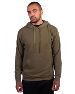 MILITARY GREEN 9304 adult sueded french terry pullover sweatshirt