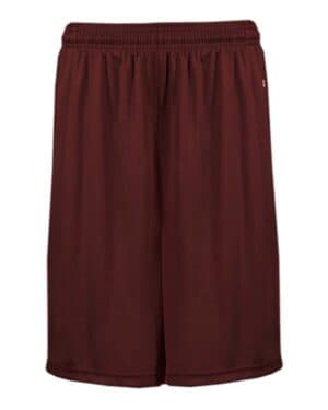 MAROON Badger 4127 pocketed 7 shorts