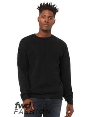 BLACK 3946 fwd fashion crewneck sweatshirt with side zippers