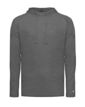 4905 tri-blend surplice hooded long sleeve t-shirt