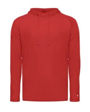 RED 4905 tri-blend surplice hooded long sleeve t-shirt