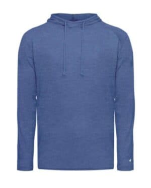 ROYAL HEATHER 4905 tri-blend surplice hooded long sleeve t-shirt