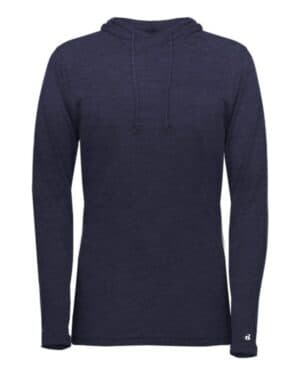 4965 women's tri-blend surplice long sleeve hooded t-shirt