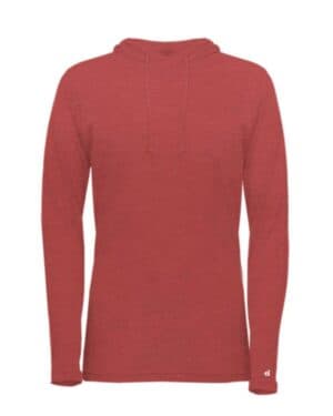 4965 women's tri-blend surplice long sleeve hooded t-shirt