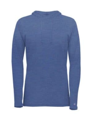 4965 women's tri-blend surplice long sleeve hooded t-shirt