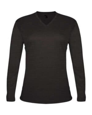 BLACK Badger 4964 women's tri-blend long sleeve t-shirt