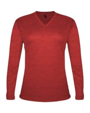 RED Badger 4964 women's tri-blend long sleeve t-shirt