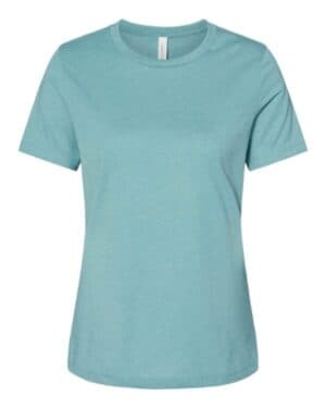 HEATHER BLUE LAGOON Bella canvas 6400CVC womens relaxed fit heather cvc tee