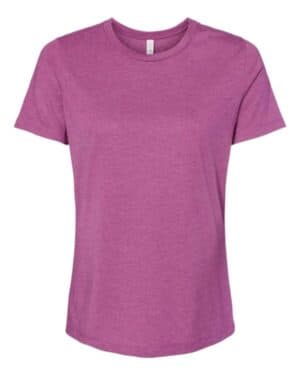 HEATHER MAGENTA Bella canvas 6400CVC womens relaxed fit heather cvc tee