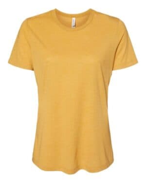 MUSTARD TRIBLEND Bella canvas 6413 womens relaxed fit triblend tee