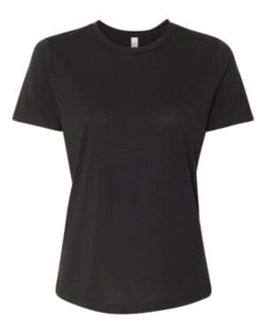 SOLID BLACK TRIBLEND Bella canvas 6413 womens relaxed fit triblend tee