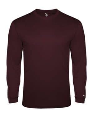 MAROON Badger 2944 youth triblend long sleeve t-shirt