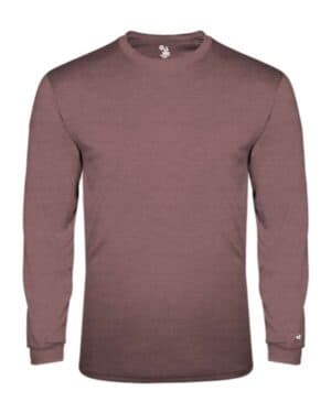 MAROON HEATHER Badger 2944 youth triblend long sleeve t-shirt